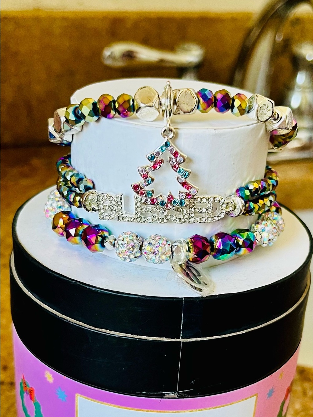 Bomb Party Retro Holiday Stack RBP5607 Blessed and Loved HTF
